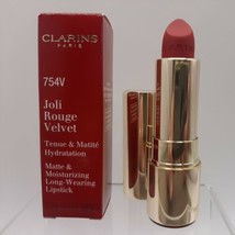 CLARINS Joli Rouge Velvet Lipstick 754V DEEP RED Full Sz, .1oz NWOB - $17.81