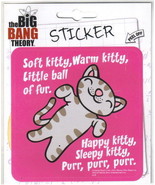 The Big Bang Theory TV Series Soft Kitty and Song Peel Off Sticker, NEW ... - £2.35 GBP