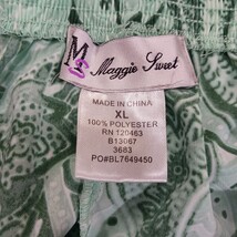 Maggie Sweet RN#120463 Women's Green Paisley A-Line Pull-On Skirt Size XL image 4