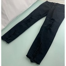 Judy Blue Jeans Black Destroyed Skinny Fit 7/28 ( 30X26 ) Crop Stretch M... - $40.24 CAD