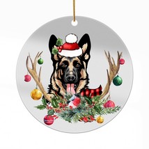 Cute Bernese Mountain Dog Antlers Reindeer Christmas Ornament Acrylic Gift Decor - £13.10 GBP