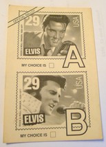 Elvis USPS Stamp Official Ballot Poll Graceland 1992 Mail-In Postcard Unused IMP - £2.34 GBP
