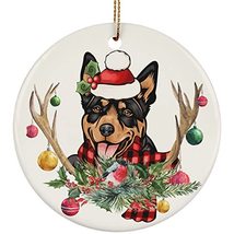 hdhshop24 Cute Australian Kelpie Dog Love Christmas Ornament Gift Pine T... - £15.53 GBP