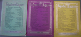 1939 Readers Digest, February, March and April issues of 1939. Very Good... - $30.00