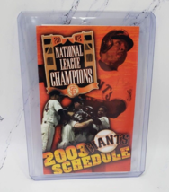 San Francisco Giants 2002 Pocket Schedule Barry Bonds - £1.57 GBP