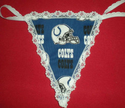 New Sexy Womens Indianapolis Colts Nfl Gstring Thong Lingerie Panties Underwear - £15.17 GBP