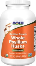 NOW Supplements, Whole Psyllium Husks, Certified Organic, Non-GMO Project Verifi - £23.97 GBP