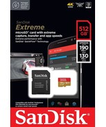 SanDisk Extreme 512GB Class 10, UHS SPeed Class 3, A2 microSDXC Memory Card - £47.85 GBP