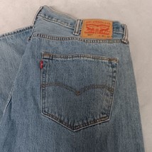 Levi&#39;s 501 Blue Jeans 40x32 Light Wash Straight Leg Button Fly - $34.95
