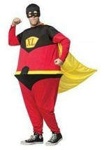 Mens Superhero Hoopster Jumpsuit &amp; Mask 2 Pc Halloween Costume-size OS - £30.96 GBP