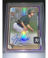 2015 Bowman Chrome Purple Refractor Autograph #BCAP-JW Joe Wendle - £108.00 GBP