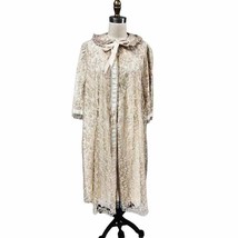 60s RETRO VTG NOS Odette Barsa Robe Fresoeur Inc Sz L Lace/Satin Ribbon  - $115.83