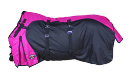 68&quot; 1200D Turnout Waterproof Fleece Lined Medium Winter Blanket Raspberry 383LG - £63.71 GBP