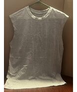 All Motion Mens Sleeveless Performance Gym T-shirt S/C Tank Light Gray NWOT - $22.07 CAD