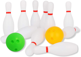 Liberry Kids Toy Bowling Set Includes 10 Plastic Pins &amp; 2 Balls, Toddler Indoor  - £29.23 GBP