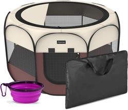 Portable Foldable Pet Dog Cat Playpen And Puppy Playpen Pet Tent With Carrying C - £41.23 GBP