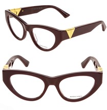 Bottega Veneta Angle Classic BV1179O Burgundy Red Bold Cat Eyeglasses 1179 003 - £325.61 GBP