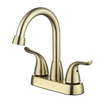 Mainstays 4" Centerset Bathroom Faucet in Matte Gold With Pop-up Drain - $28.75