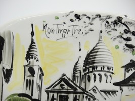 Montmartre Place du Tertre Hand Painted Plate Sidewalk Cafes Sacre Coeur Signed - £11.08 GBP