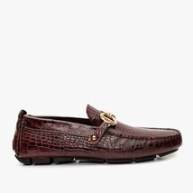The Pisa Burgundy Leather Bit Drive Loafer Men Shoe image 6