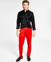 MSRP $70 Inc International Concepts Men&#39;s Velvet Pants Red Size 29 - £13.41 GBP
