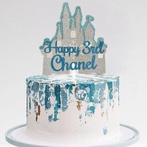 Disney Castle || Frozen Castle Any Name Cake Topper | Theme Birthday Cake Topper - £11.99 GBP