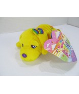 Vintage Lisa Frank Candy Dog Beanie Plush Stuffed Toy w/hang tag 8&quot; Gold... - £29.43 GBP
