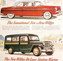 1952 Willys Overland Aero Deluxe Station Wagon Advertisement Automobilia... - $739.33 MXN