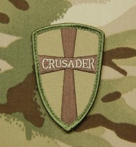 Multicam Crusader Cross Shield Navy SEAL DEVGRU Tactical Patch Afghan Hook - £5.38 GBP