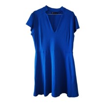 New York &amp; Company Blue Short Sleeve V-Neck Dress - £9.85 GBP
