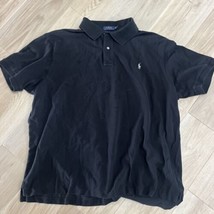 Polo Ralph Lauren Black Logo Short Sleeve Polo Shirt Men Size 3XLB Big - $17.35