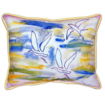 Betsy Drake Three Gulls Extra Large 20 X 24 Indoor Outdoor Pillow - £54.37 GBP