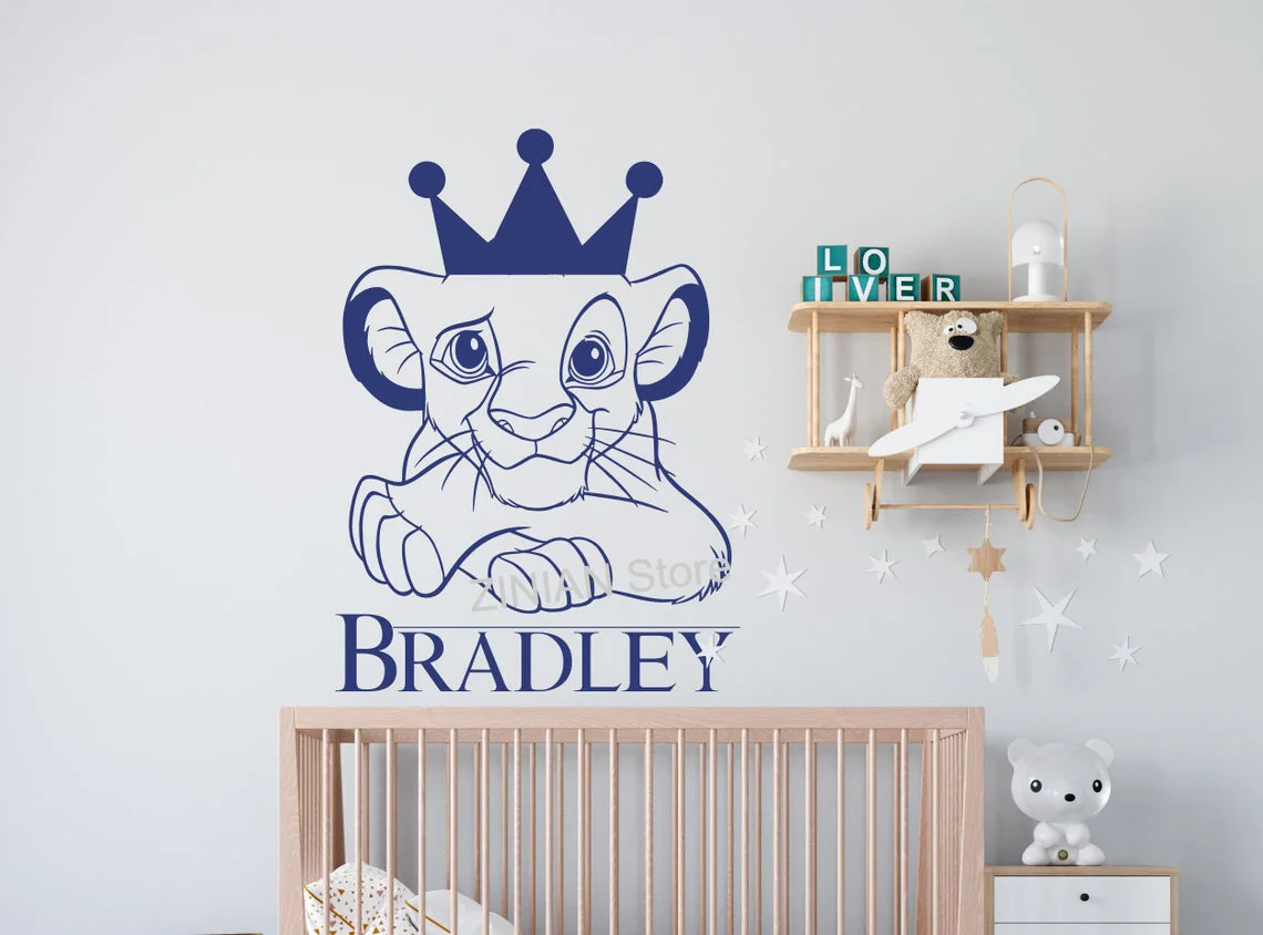 Play Personalized Play Name The Lion King Wall Decal Cartoon Simba Quote Wall St - £23.25 GBP
