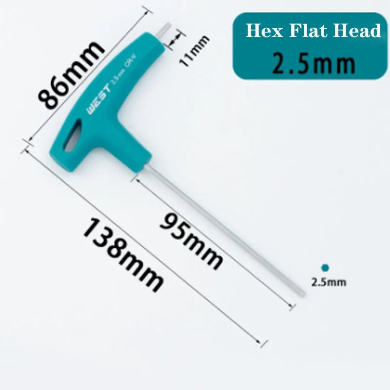 T-Handle Spanner Allen Key Hex Wrench Cr-v Alloy Flat Head Hexagon Universal Scr - £287.83 GBP