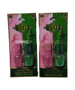 Lot of 2 Sets Wicked Scented Sparkle Mini Nail Polish Pink &amp; Green Stock... - $290.46 MXN