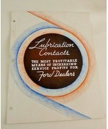 C 1941 for Ford Dealers Lubrication Contacts Booklet  11x 8 1/2&quot; increas... - £20.99 GBP