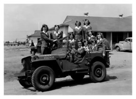 Women&#39;s Army Corps Wac Posing In Army Jeep WW2 Wwii 5X7 B&amp;W Photo - £6.67 GBP