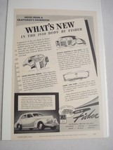 1940 Automobile Ad What&#39;s New in 1940 Body By Fisher Pontiac Turbo 8 Pic... - $7.99
