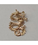 New 14k Yellow Gold Dragon Charm Pendant - £191.84 GBP