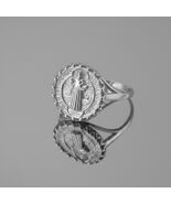 Sterling Silver Saint Benedict Coin Medallion Ring Women Catholic Signet - $49.99
