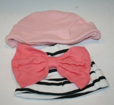 Laura Ashley Gerber Organic Cotton Newborn Baby Girls Hat Pink Bow Caps ... - $163.36 MXN