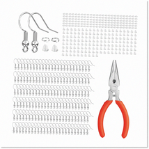 150 Pcs Silver Earring Making Kit - Hypoallergenic Fish Hook Earrings, Jewelry P - £12.98 GBP