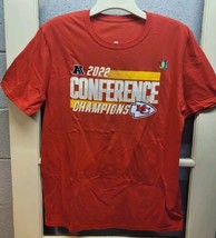Kansas City CHIEFS T Shirt Size L NFL Football Super Bowl 2022 Conf. Cha... - $6.92