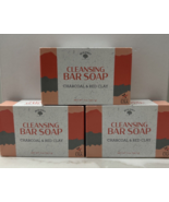 Bolero Cleansing Bar Soap, Charcoal &amp; Red Clay, 5 oz. Bar, 3PkUSA Made - £9.56 GBP