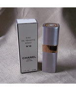 Chanel No19 Eau De Toilette Silver &amp; Gold Case With Spray Bottle In Orig... - £9.57 GBP