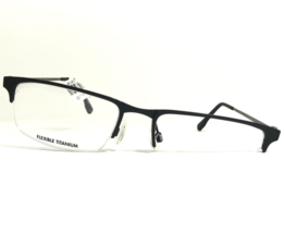Flexon Eyeglasses Frames E1080 001 Black Silver Rectangular Half Rim 55-... - £33.20 GBP