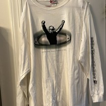 Vtg Chase Dale Earnhardt Long Sleeve T Shirt Forever The Man White XXL N... - $27.72
