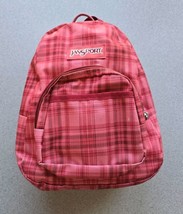 Y2K Jansport half pint mini backpack red pink plaid purse vintage 90s - $37.39