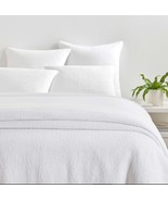 Home Conservatory Damask Matelasse 3P Full Queen Coverlet Shams Set White - $163.15