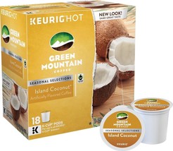 Green Mountain Island Coconut Coffee 18 to 144 Keurig K cups Pick Any Qu... - $24.87+